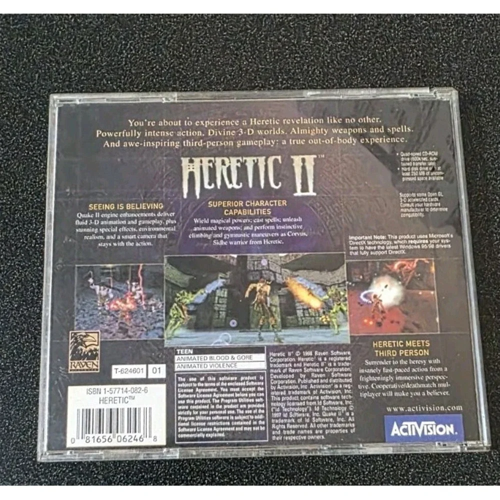 Vintage Heretic II - PC - Action/Adventure Game - No Manual‎ Computer
